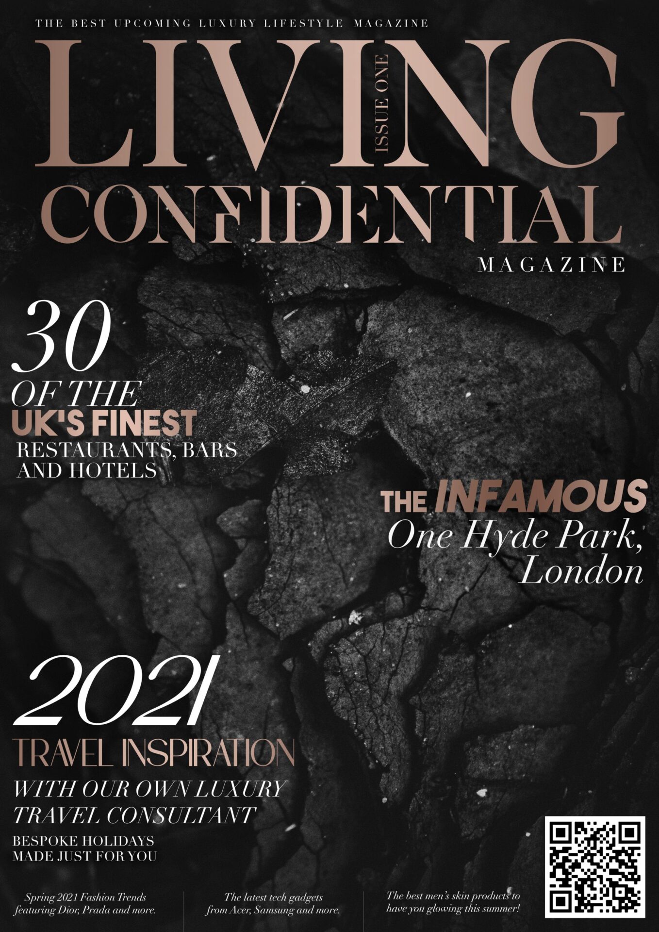 Magazine cover of the Living Confidential